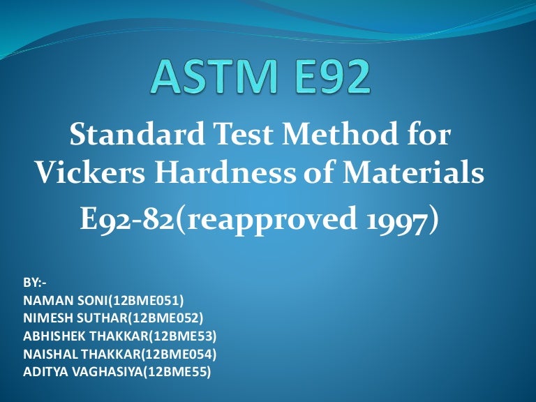 astm e92